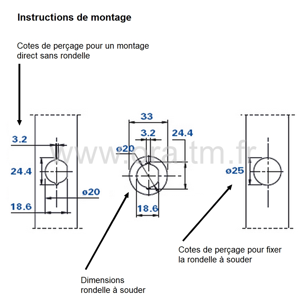 PFS - POIGNEE FERMOIR - SERRURE ET CLEFS